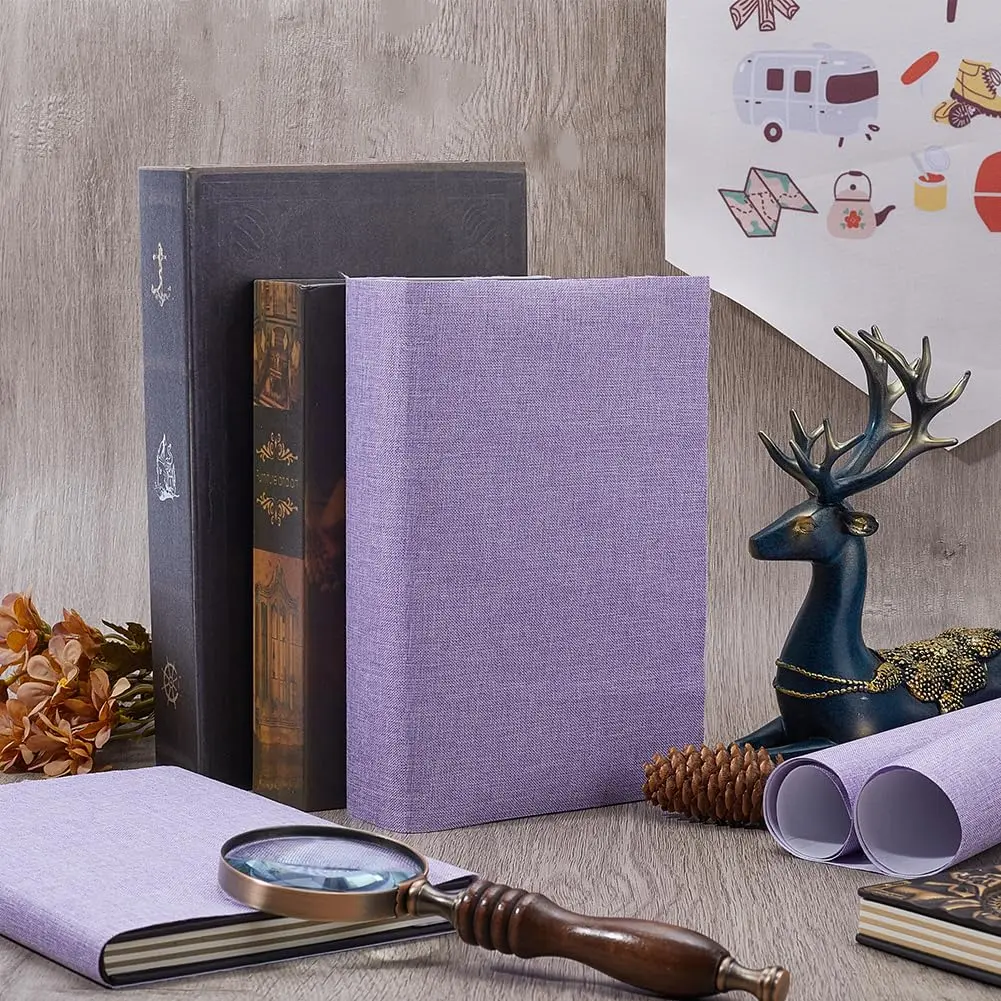 CRASPIRE Linen Book Cloth Light Purple Lilac | Vintage Bookbinding Fabric for DIY & Archival Use - view 4