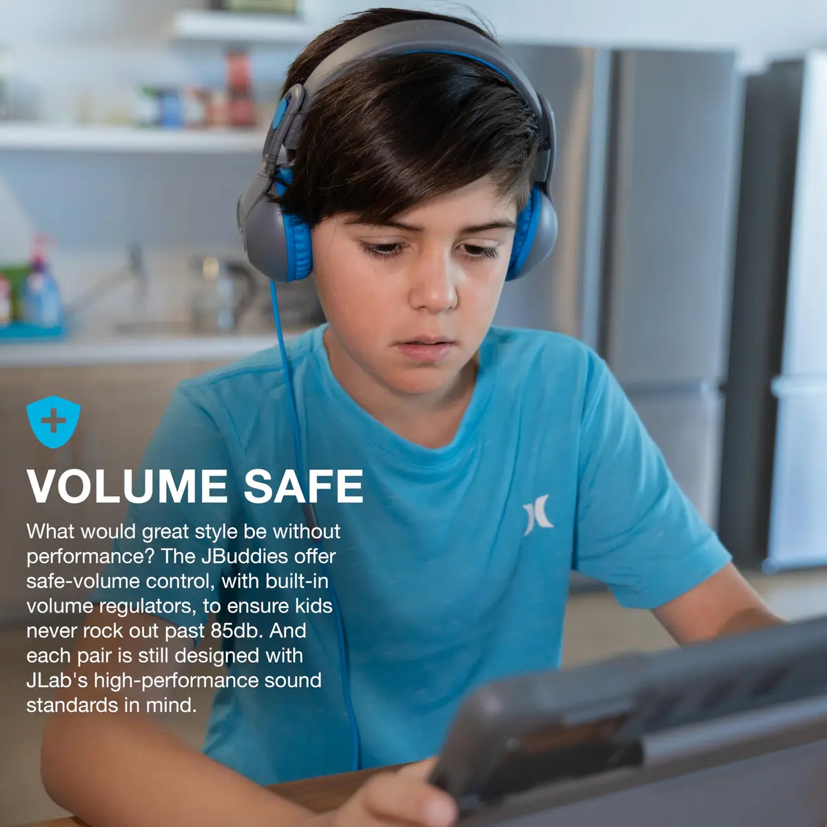 JLab JBuddies Studio 2 On-Ear Kids Wired Headphones | Kid Safe, Volume Limiter, Adjustable, Noise Isolation - view 3
