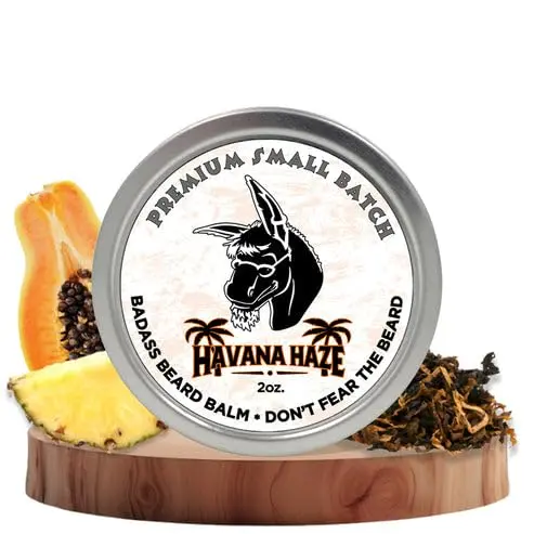 Badass Beard Care Beard Balm - The Havana Haze, 2 Ounce | All Natural Ingredients, Promotes Healthy Beard & Skin - view 2