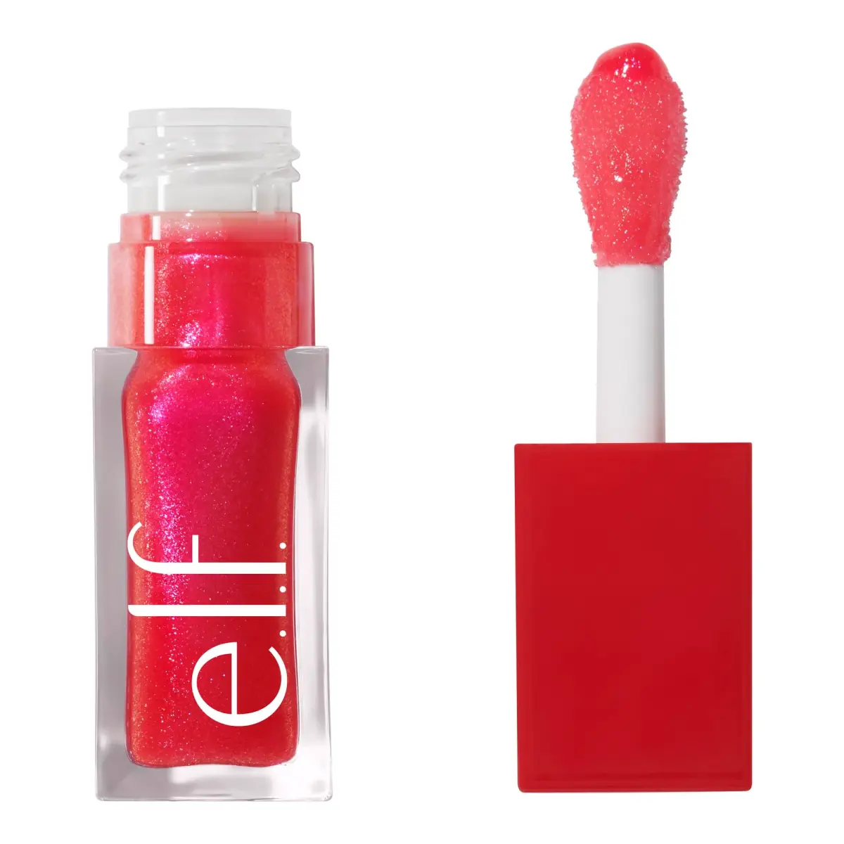 e.l.f. Jelly Pop Glow Reviver Lip Oil, Watermelon Pink 0.25 Fl Oz (7.4 ml) | Vegan & Cruelty-Free - main product image