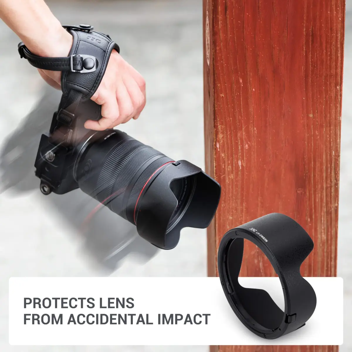 JJC Lens Hood for Canon RF 24-105mm f/4L IS USM Lens, Replaces EW-83N | Supports 77mm Filter & Cap, Anti-Flare, Compact Storage - view 5