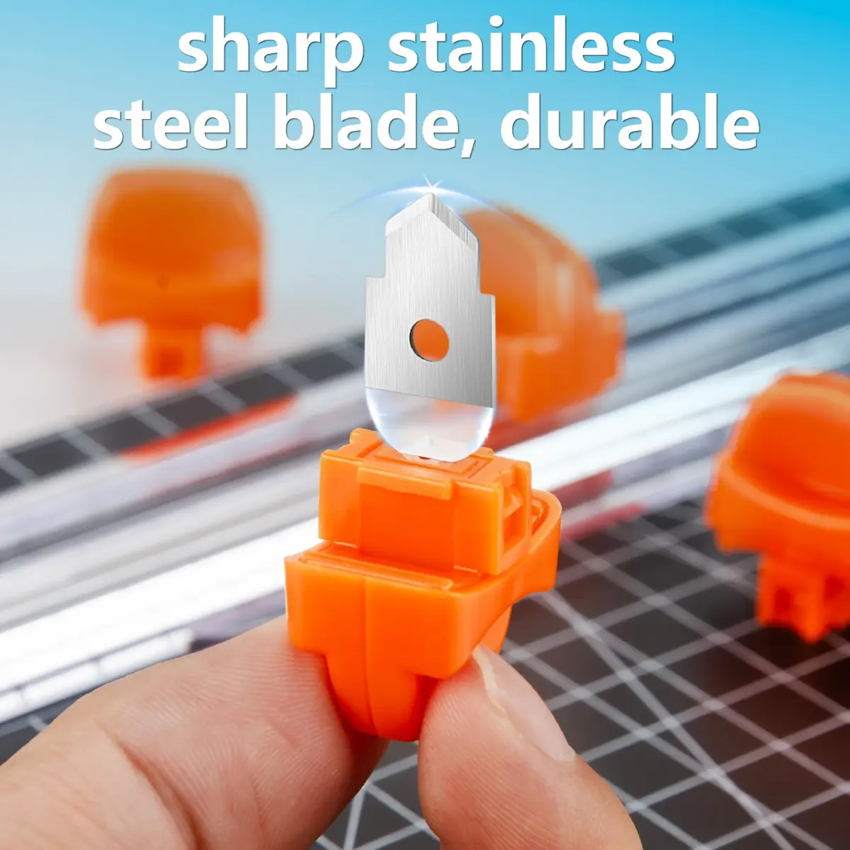 WORKLION Paper Cutter Replacement Blade for Paper, Cardstock, Photo, Vinyl | Safeguard Design, 6 Pack - view 2