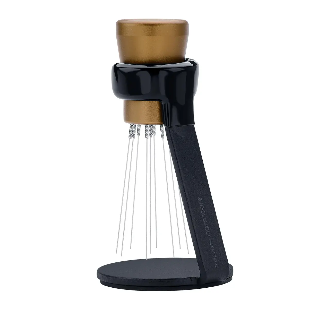 Normcore WDT Tool V2.1 with Stand - 0.23mm 9 Prong Espresso Distribution Tool, Weiss Distribution Technique, Magnetic Coffee Stirrer with 5 Extra Needles, Bronze Anodized Aluminum Handle - view 5