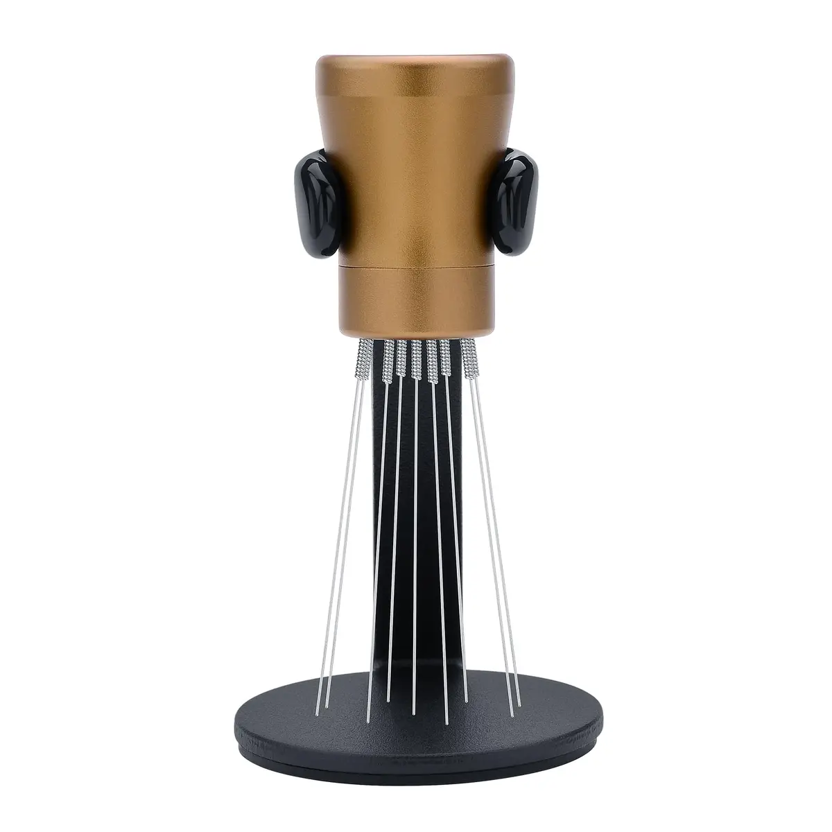Normcore WDT Tool V2.1 with Stand - 0.23mm 9 Prong Espresso Distribution Tool, Weiss Distribution Technique, Magnetic Coffee Stirrer with 5 Extra Needles, Bronze Anodized Aluminum Handle - view 2