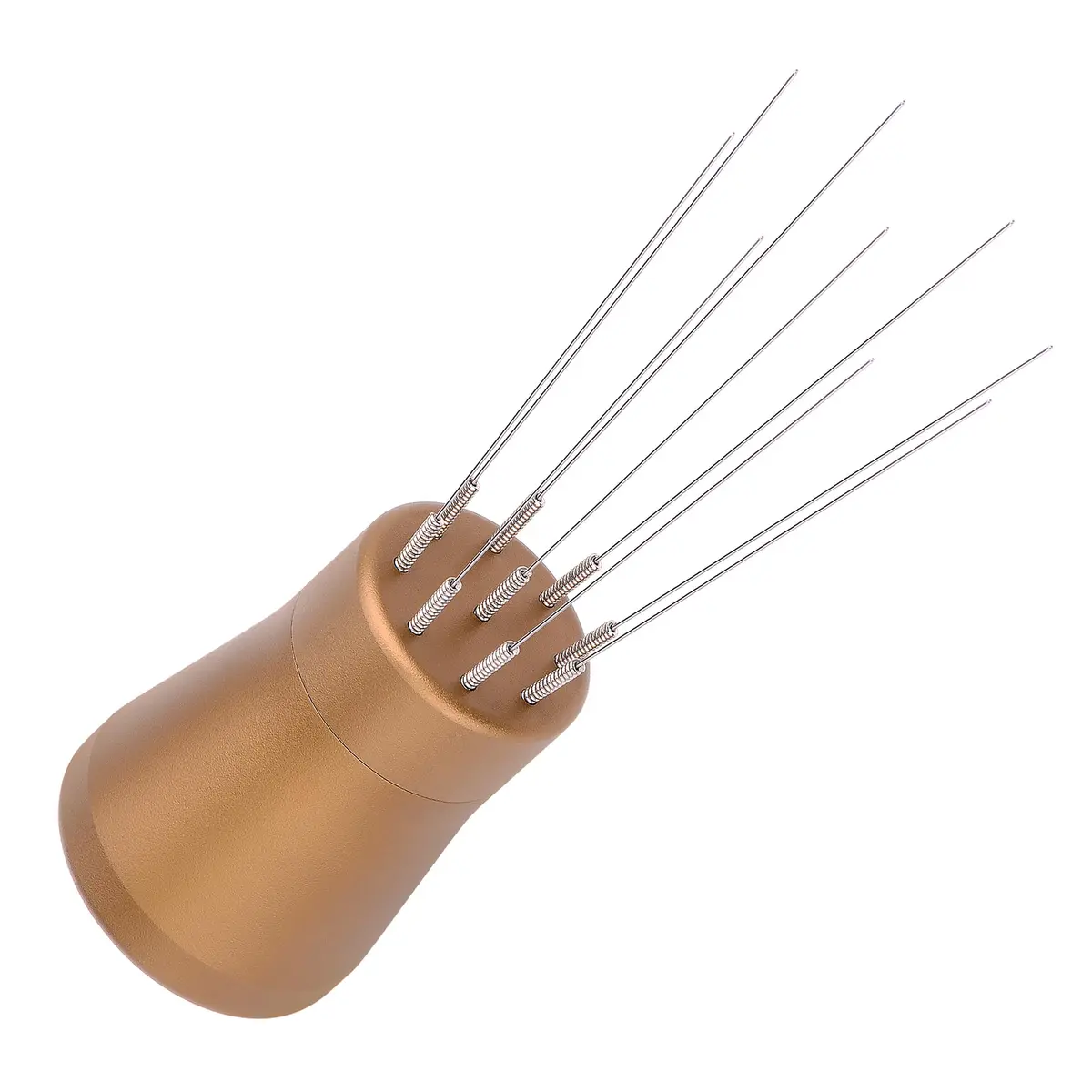 Normcore WDT Tool V2.1 with Stand - 0.23mm 9 Prong Espresso Distribution Tool, Weiss Distribution Technique, Magnetic Coffee Stirrer with 5 Extra Needles, Bronze Anodized Aluminum Handle - view 3