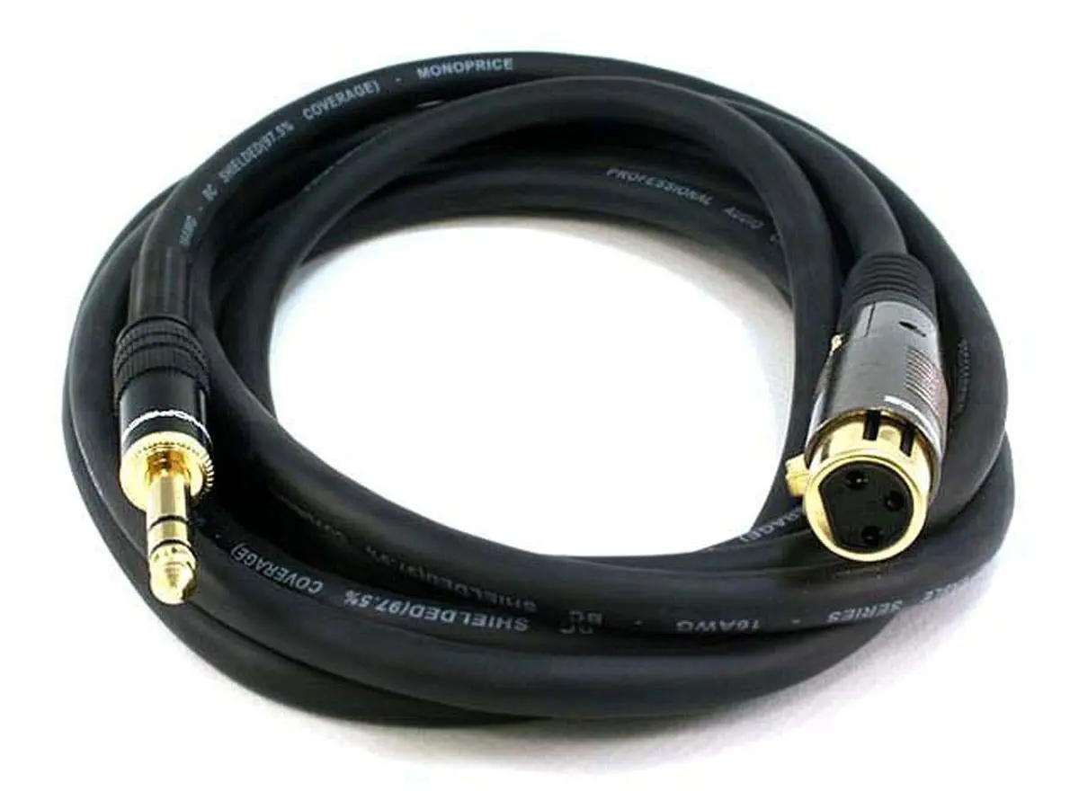 Monoprice Premier Series XLR to 1/4-Inch TRS Audio Cables 4.57 m (15 Ft) | Balanced Pro Audio Signal Transmission - view 6