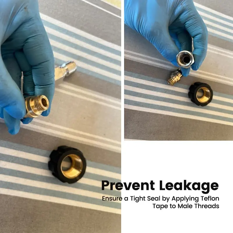 YAFIYGI Pressure Washer Adapter M22 15mm to 14mm | Heavy-Duty Brass, 4500 PSI, Quick Connect - view 12