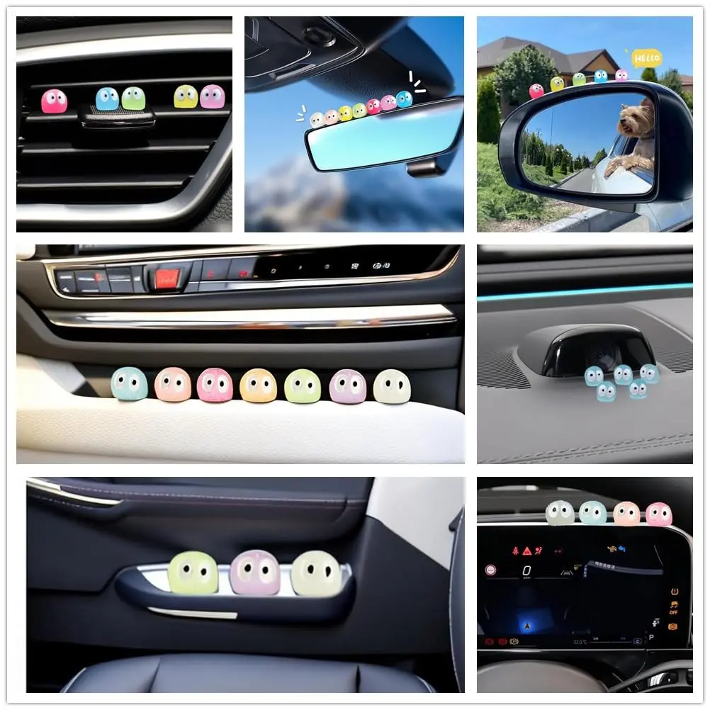 Ygapuzi 21Pcs Cute Soot Sprites Car Rearview Mirror Accessories 1*1cm Resin Tiny Decor for Car & Home - view 5