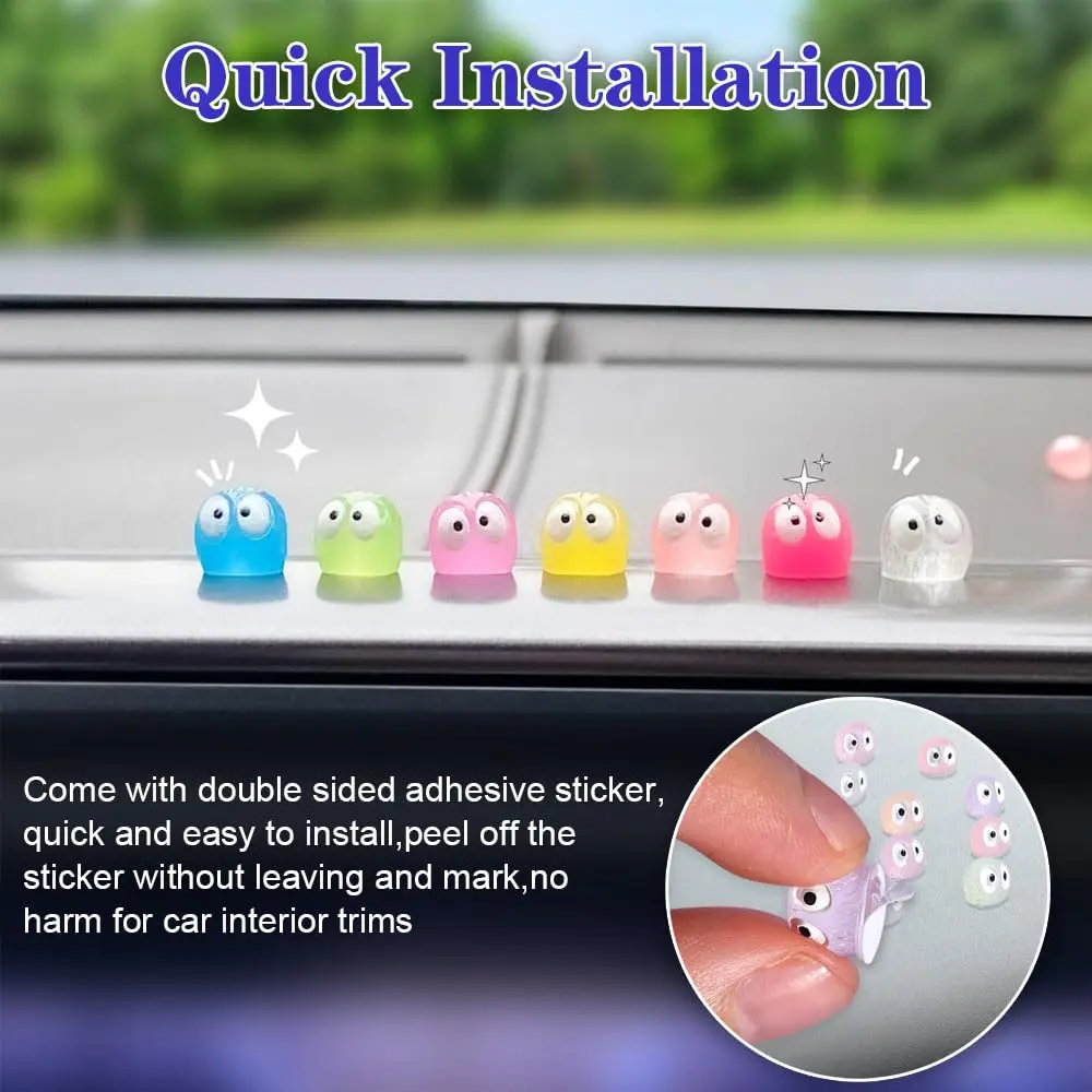 Ygapuzi 21Pcs Cute Soot Sprites Car Rearview Mirror Accessories 1*1cm Resin Tiny Decor for Car & Home - view 7