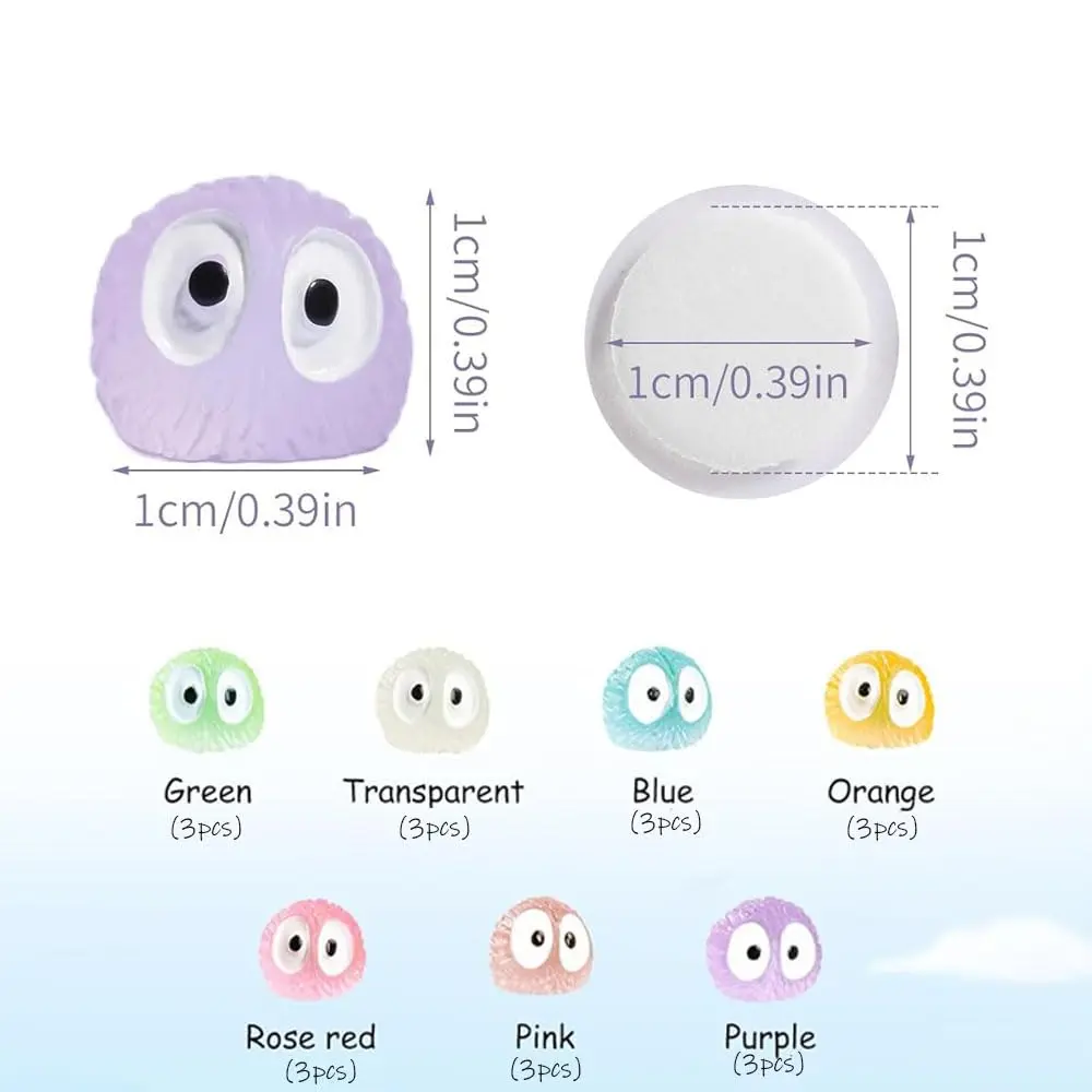 Ygapuzi 21Pcs Cute Soot Sprites Car Rearview Mirror Accessories 1*1cm Resin Tiny Decor for Car & Home - view 4