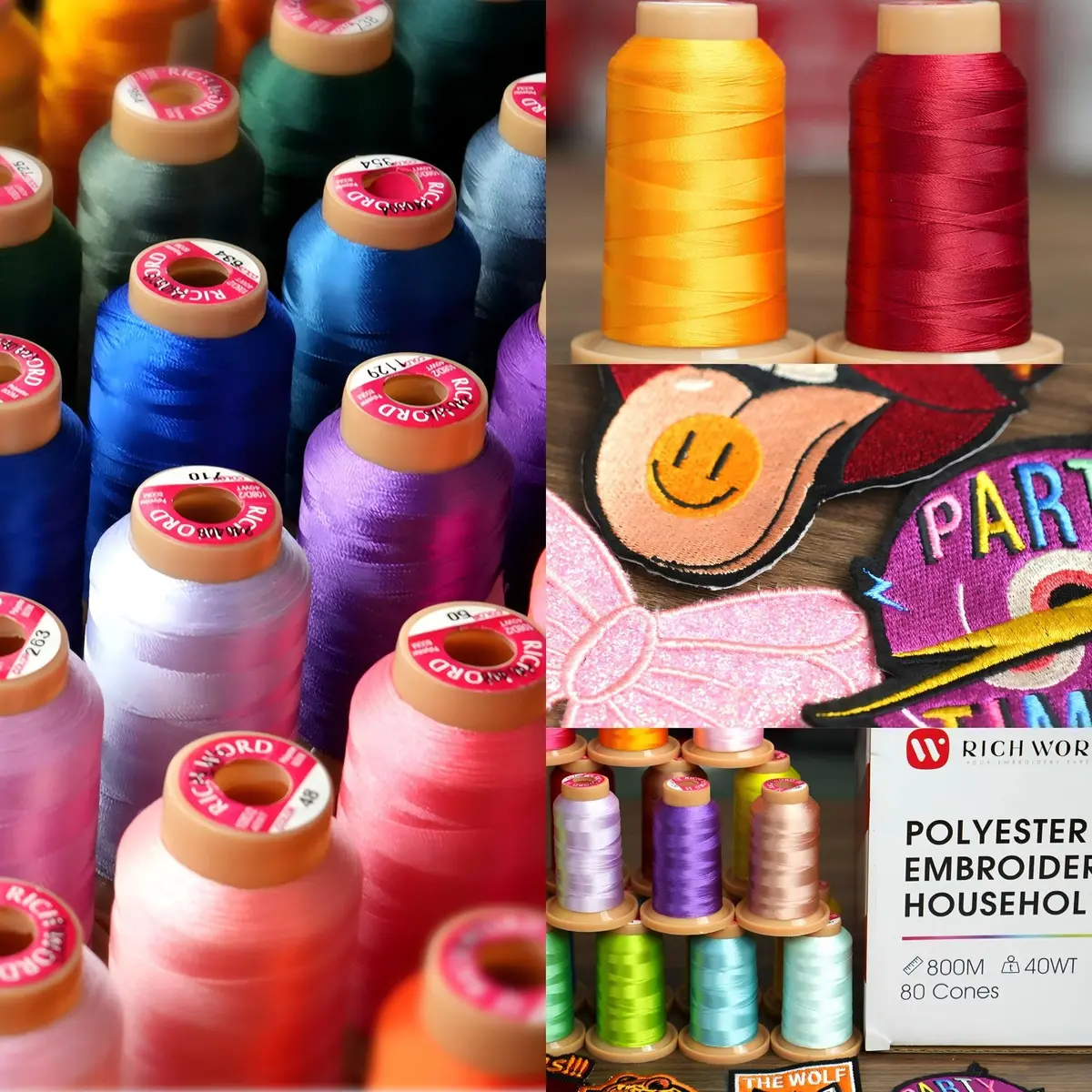 Poolin Embroidery Thread Kit 60 Colors | 800M Polyester for Machine & Hand Sewing - view 9