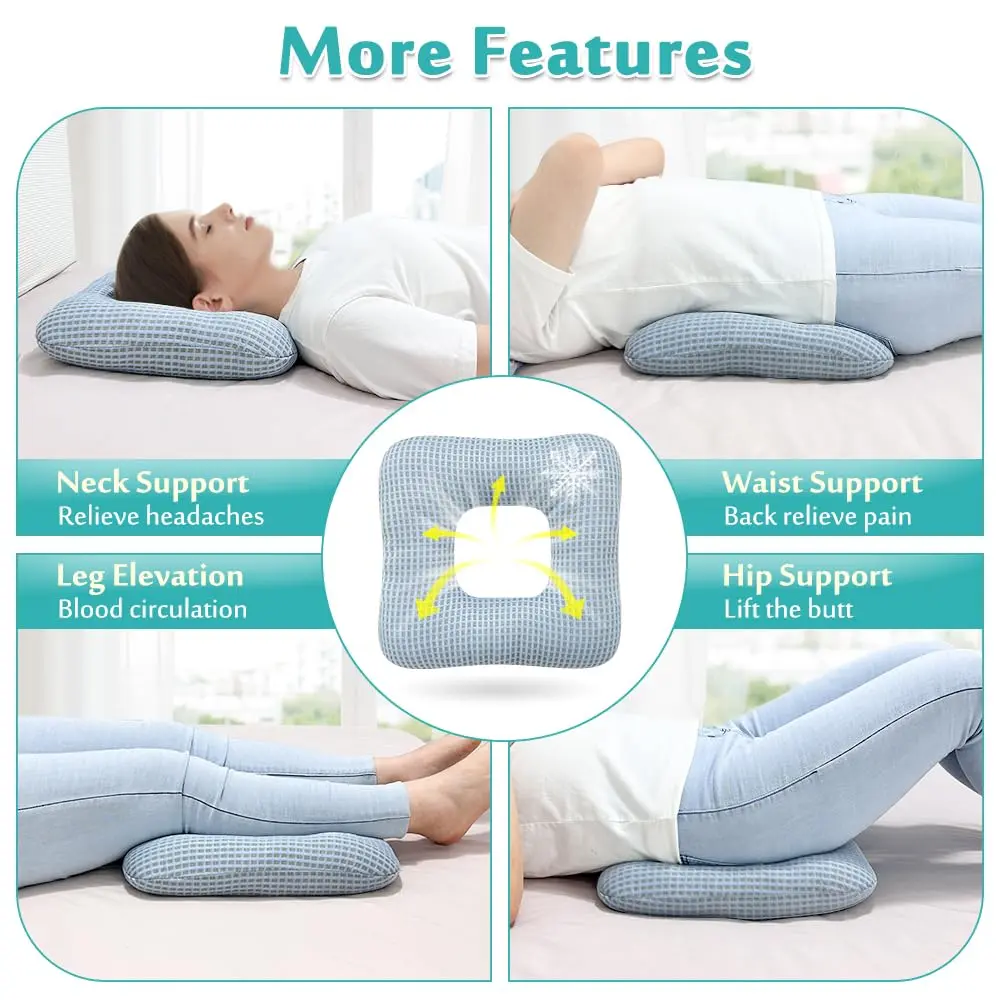 AOSSA Donut Pillow for Bed Sores & Pressure Relief 37cm x 37cm x 7.6cm | Supports Coccyx & Post-Surgery Recovery - view 5