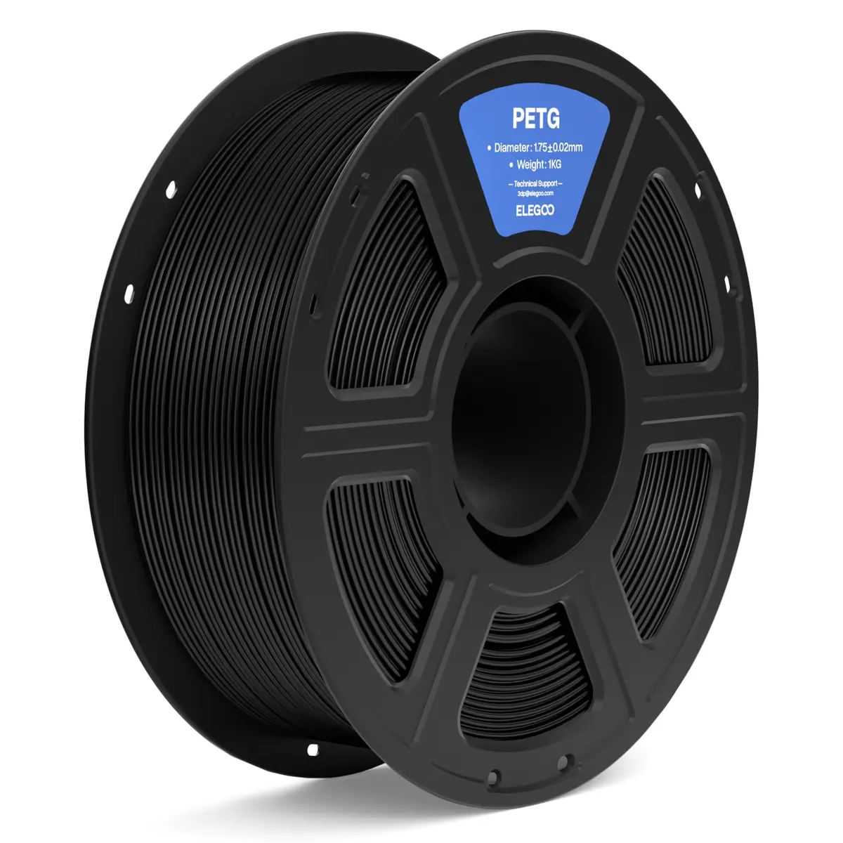 ELEGOO PETG 3D Printer Filament 1.75mm Black 1KG (1000 g) | Tough, Durable, Smooth Printing - main product image