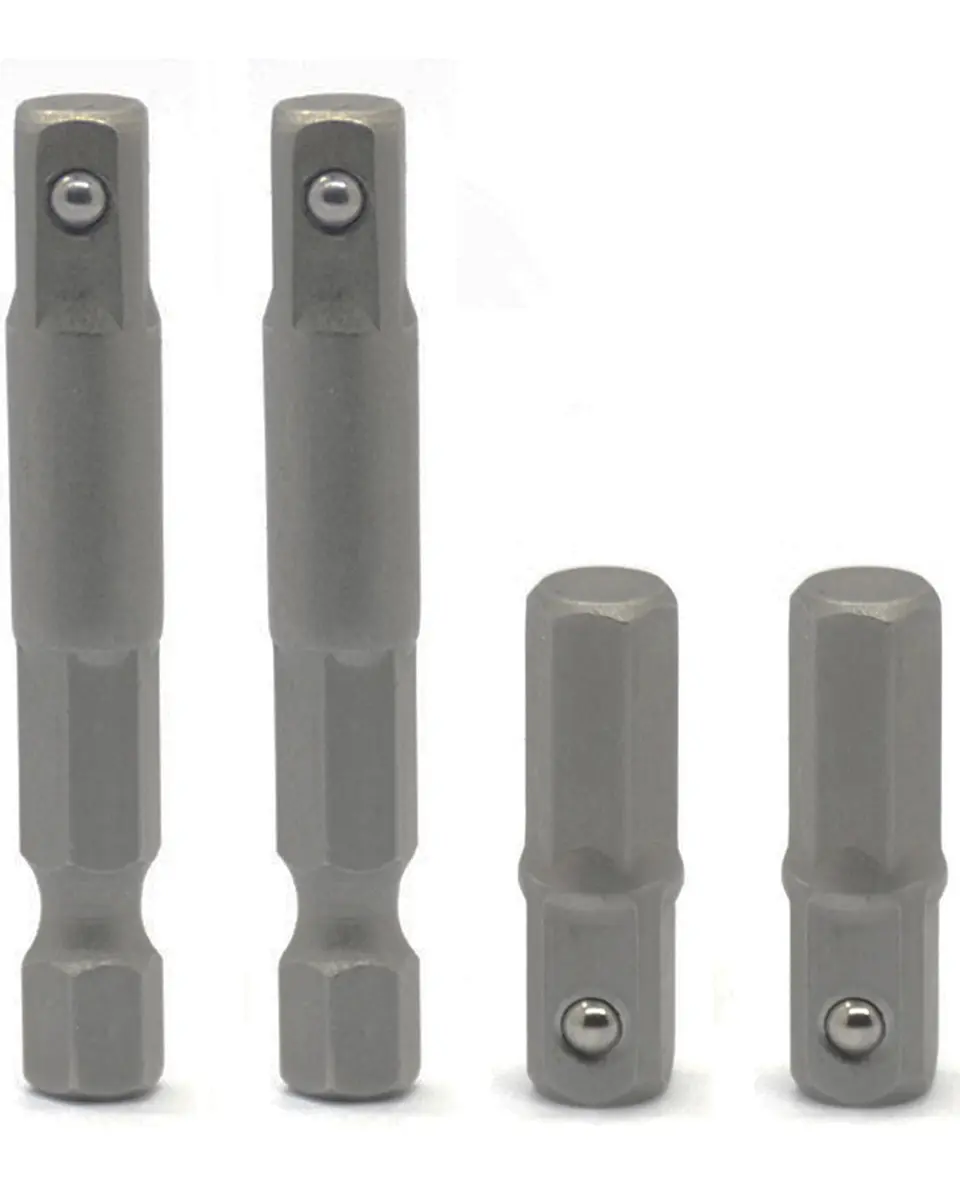 DOFEDOFO 1/4 Hex to Square Socket Adapter 25mm | Durable Alloy Steel, Suitable for Power & Pneumatic Drills - main product image