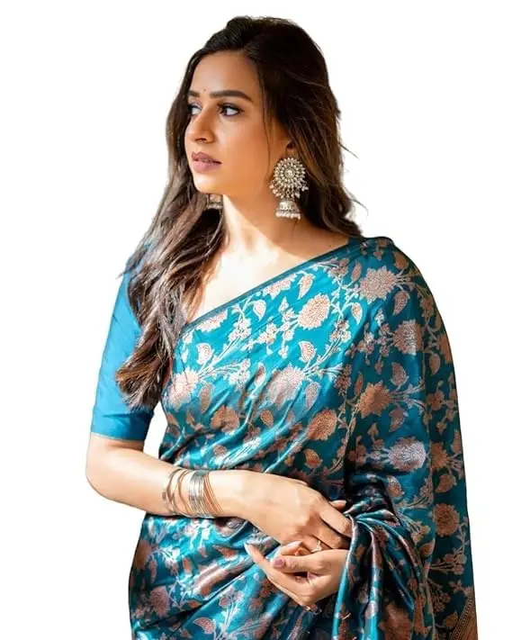 Avantika Fashion Women's Kanjivaram Semi Silk Banarasi Saree | Jacquard Zari Work, 5.3m - main product image