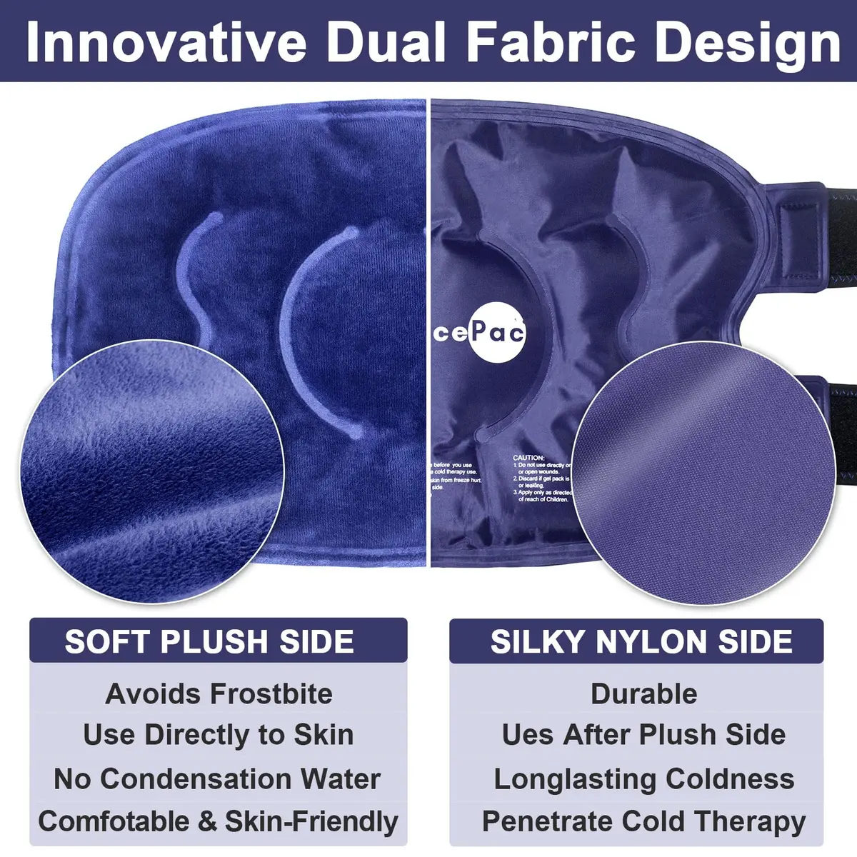 AiricePac XXL Knee Ice Pack Wrap 2 Pack Blue | Cold Therapy for Surgery & Sports Injuries - view 3