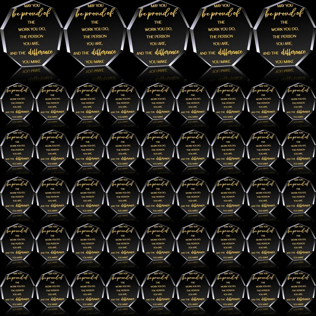 Huquary Employee Appreciation Awards Acrylic 50 Pcs | Motivational Gifts for Colleague Recognition - main product image