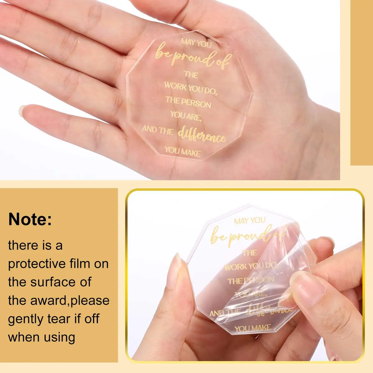 Huquary Employee Appreciation Awards Acrylic 50 Pcs | Motivational Gifts for Colleague Recognition - view 3