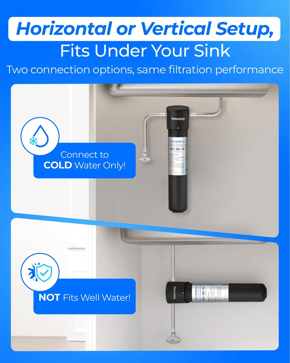 Waterdrop UA-5Y Under Sink Water Filter System 16.7" (42.4 cm) — 5-Year Ultra Long Life, Reduces Lead, Chlorine, Bad Taste & Odor - view 6