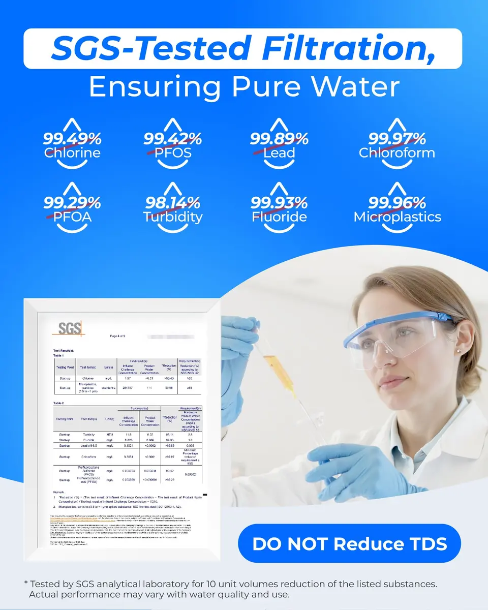 Waterdrop UA-5Y Under Sink Water Filter System 16.7" (42.4 cm) — 5-Year Ultra Long Life, Reduces Lead, Chlorine, Bad Taste & Odor - view 4