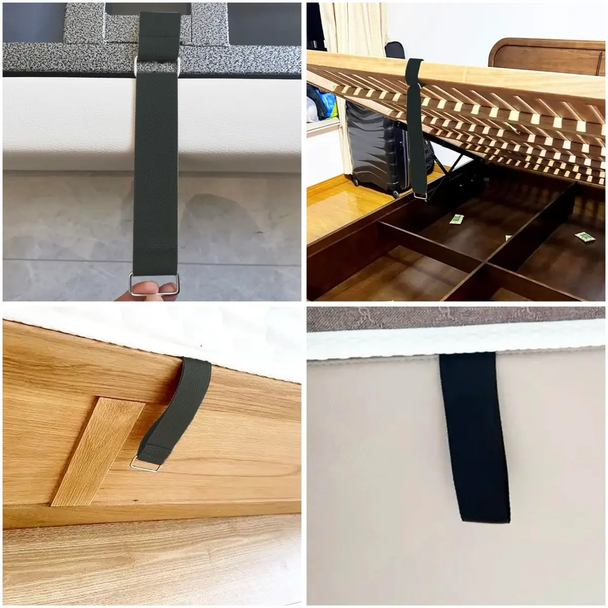 ITROLLE Black Pulling Belts for Hydraulic Storage Bed 2-Pack | Easy Lift Assist Straps - view 5