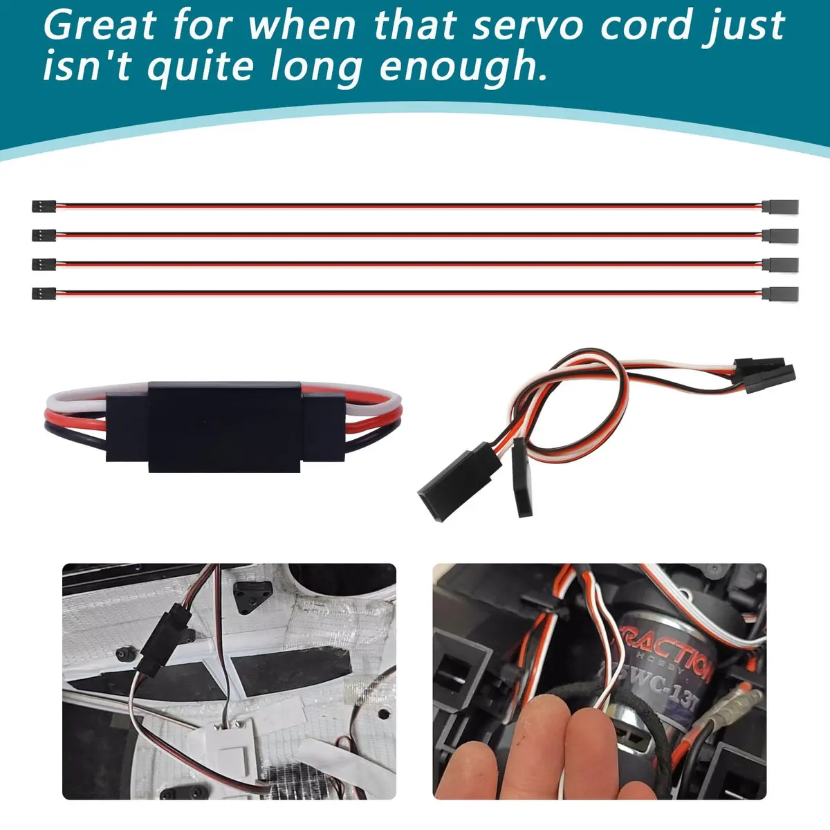 Abvsdu Servo Extension Cable 20 pcs | 5 Lengths, Female to Male Connectors, RC Control Parts - view 5