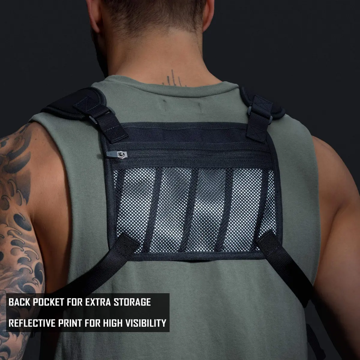 MVRK Water Resistant Running Vest Chest Pack | Reflective & Lightweight for Outdoor Training - view 6