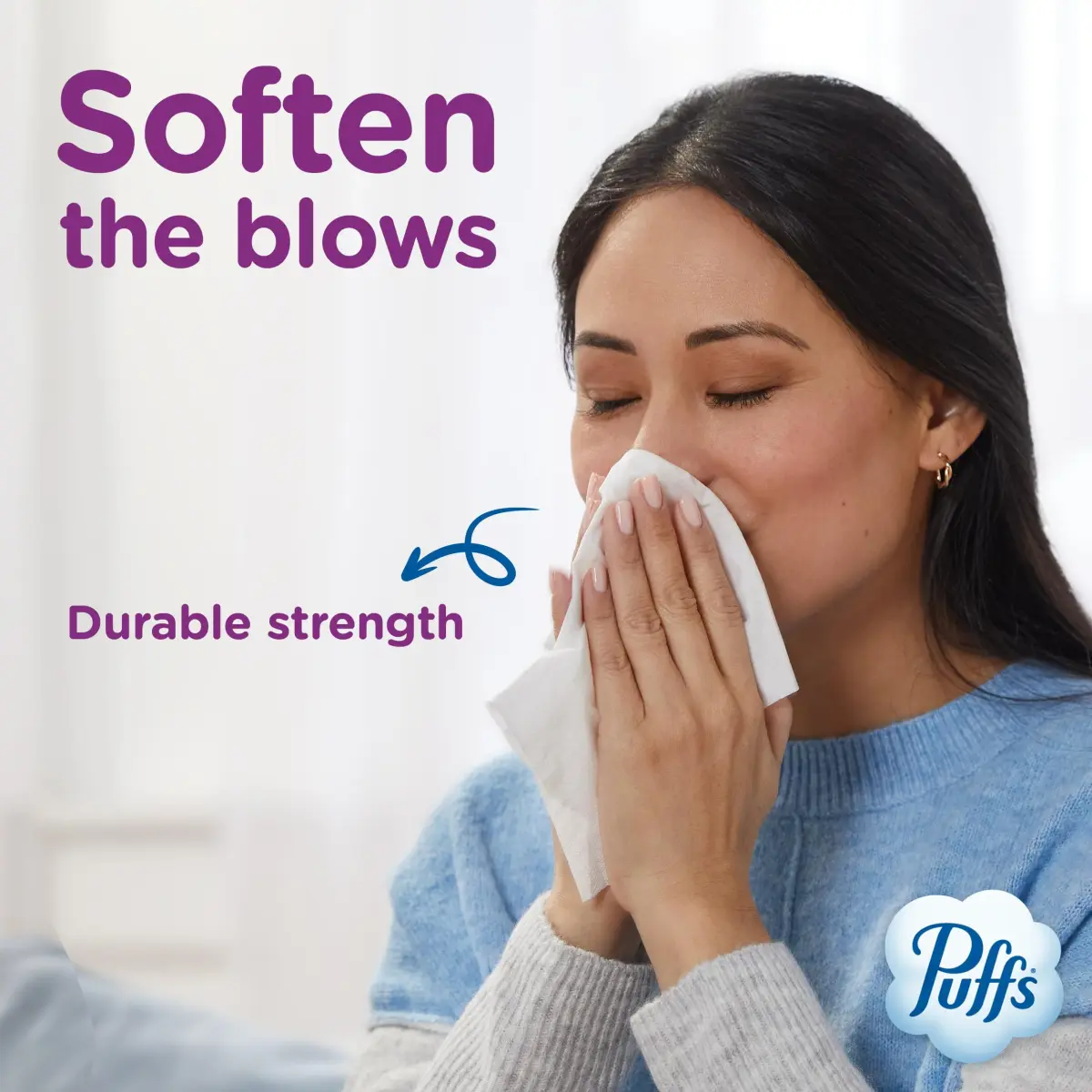 Puffs Ultra Soft Facial Tissues, 18 Cube Boxes (1008 Tissues Total) | Gentle & Strong for Allergies & Colds - view 6