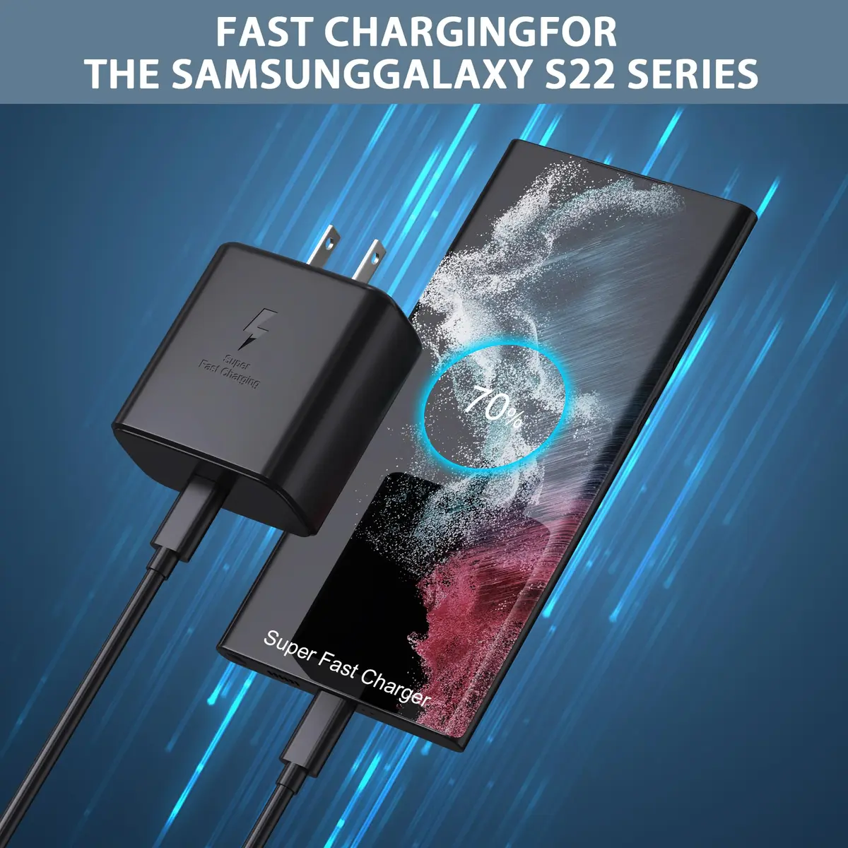 PIOEVTKA 45W USB-C Fast Charger Pack | 6ft Cable, Samsung Compatible, US Import - view 2