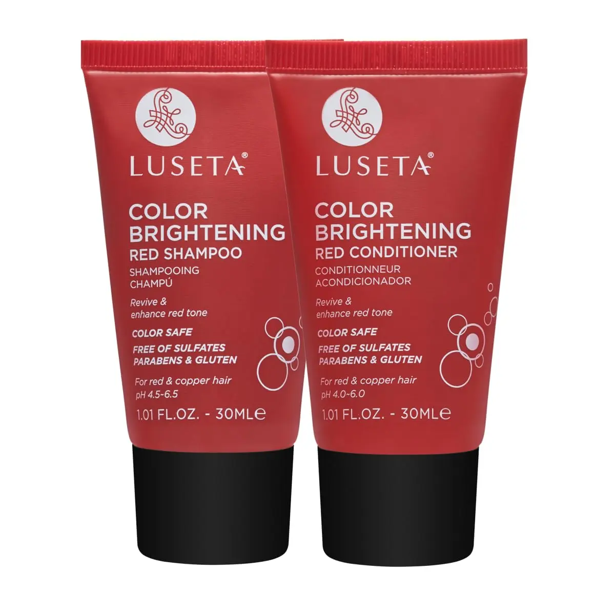 Luseta Red Hair Travel Size Shampoo and Conditioner 1.01oz | Revives & Enhances Fiery Tones - view 2