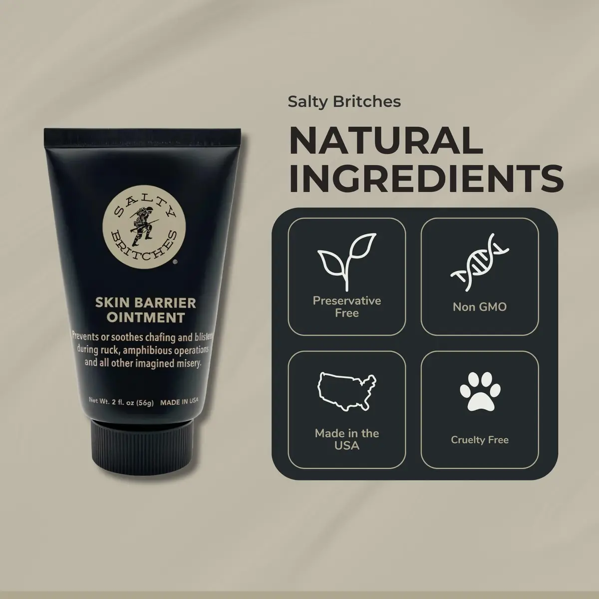 Salty Britches Skin Barrier Ointment, Anti Chafe, Berry Scented - 2pk | Military-Grade Skin Protection for All-Day Endurance - view 5