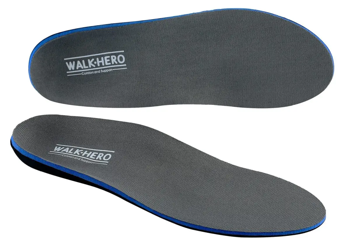WALK·HERO Arch Support Insoles for Flat Feet, Men's Size 16-16.5 (Gray) | FDA Approved Orthotic Shoe Inserts - main product image