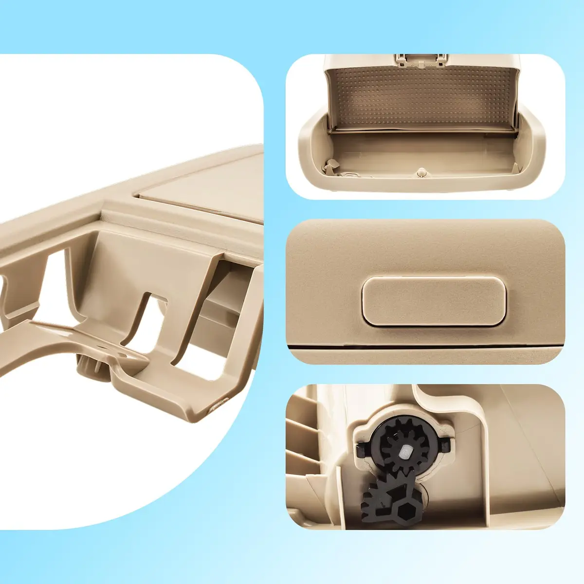 Quealzara Beige Sunglass Box Console Case Holder Compatible with VW Jetta MK6 2011-2018 Passat B7 | Overhead Console Glasses Organizer - view 5