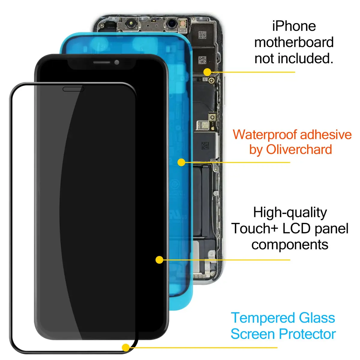 Olivechard Incell LCD Screen Replacement for iPhone 13 Mini 5.4 inch | Vibrant, Thin & Reliable Display - view 3