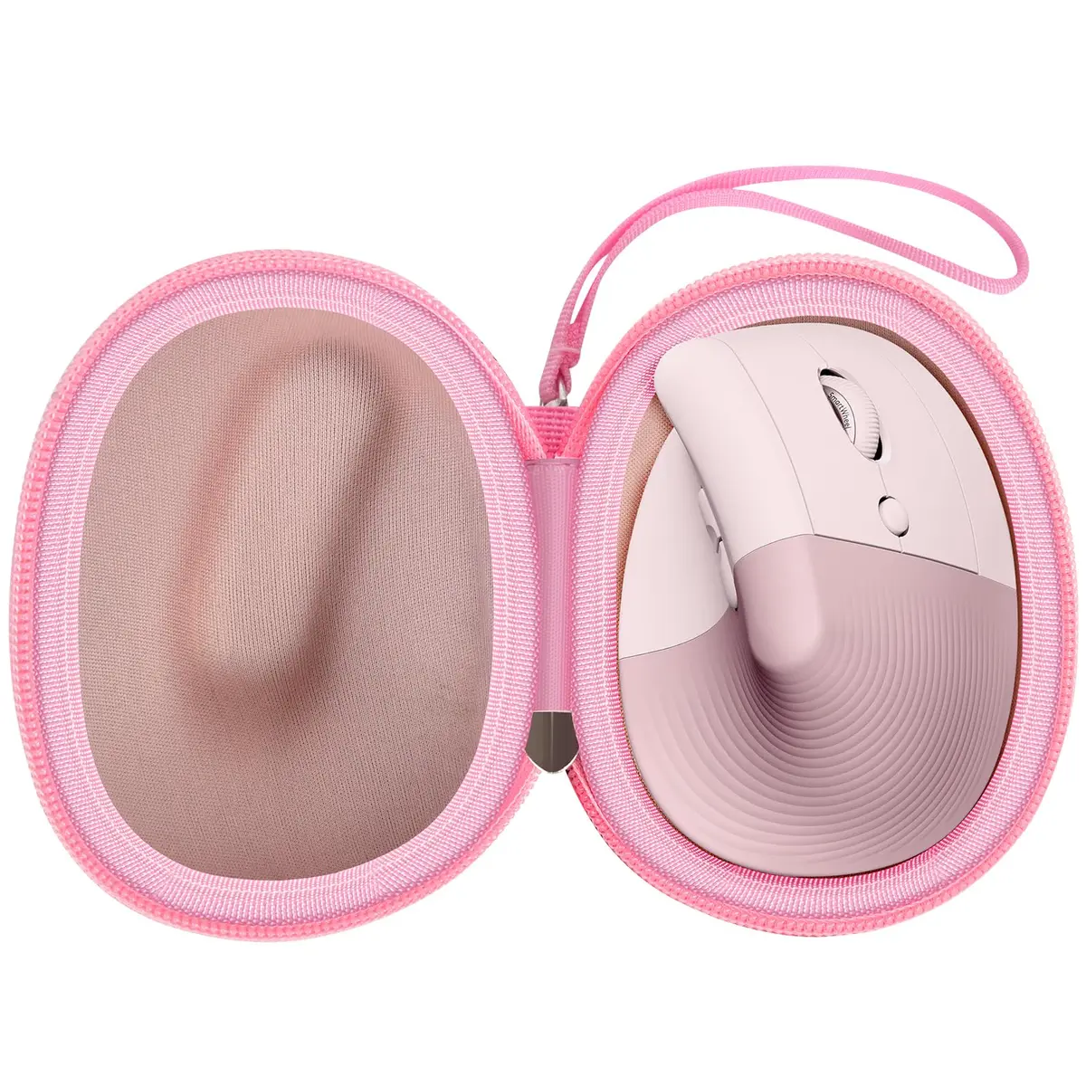 ANKHOH Pink Portable Electronic Device Cover for Logitech Lift Vertical Mouse | Travel & Storage - main product image
