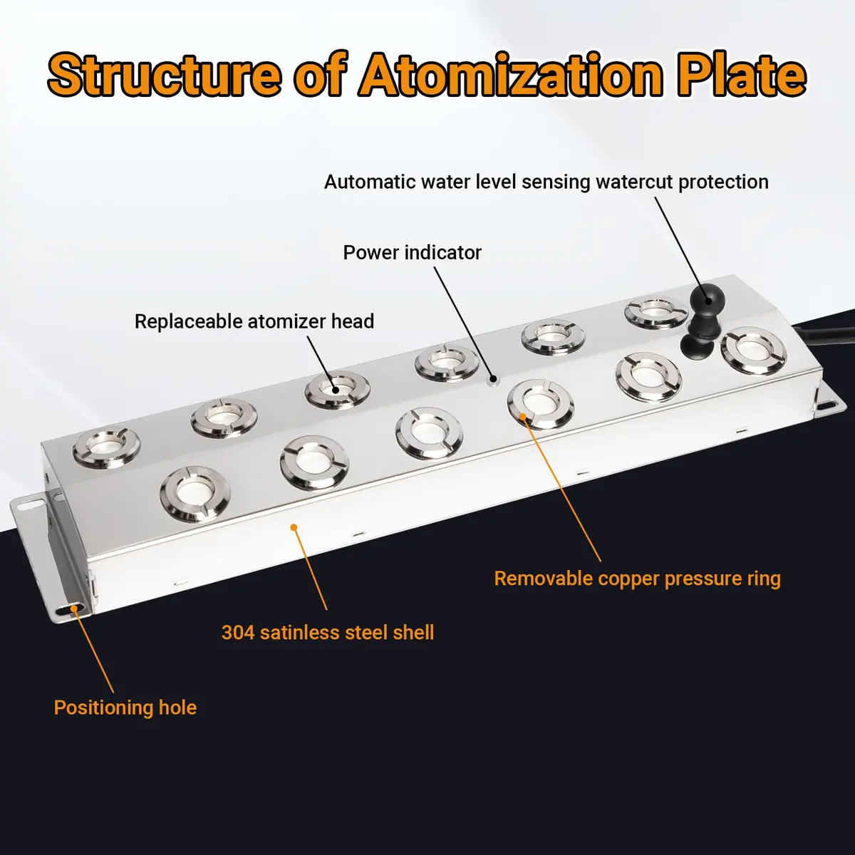 Toriexon Ultrasonic Mist Maker Fogger 12 Heads 9000ml/H | IP67 Waterproof, Stainless Steel, Outdoor Fogging - view 6
