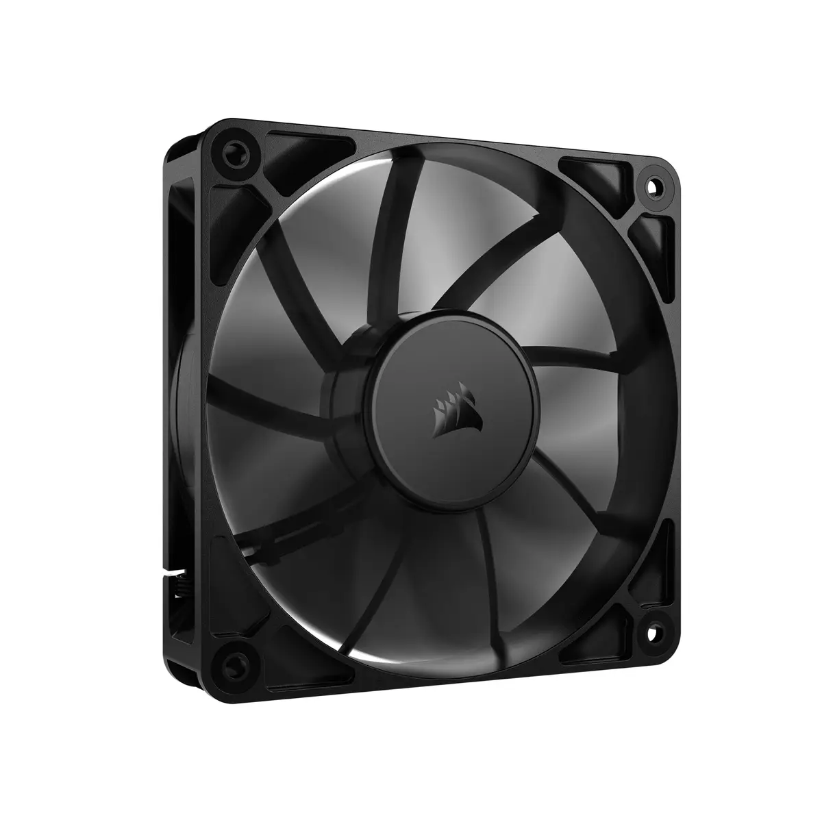 Corsair RS120 120mm PWM Fan – Daisy-Chain Connection – Low-Noise – Magnetic Dome Bearing – Black | Up to 2,100 RPM, 72.8 CFM, Quiet Operation - main product image