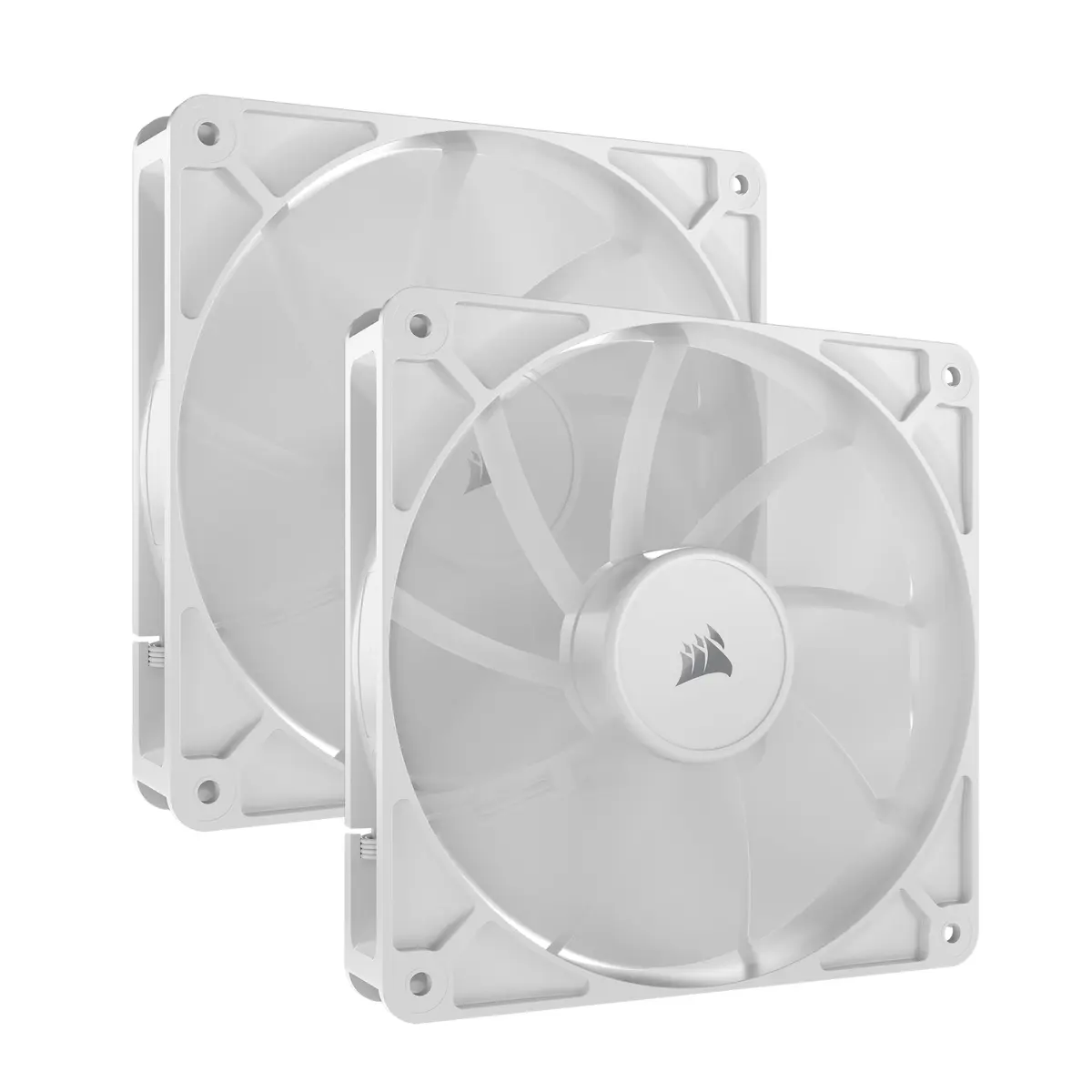 Corsair RS140 140mm PWM Fans Dual Pack | Low-Noise Magnetic Dome Bearings, Daisy-Chain Connection, White - main product image