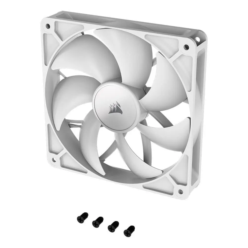 Corsair RS140 140mm PWM Fans Dual Pack | Low-Noise Magnetic Dome Bearings, Daisy-Chain Connection, White - view 3