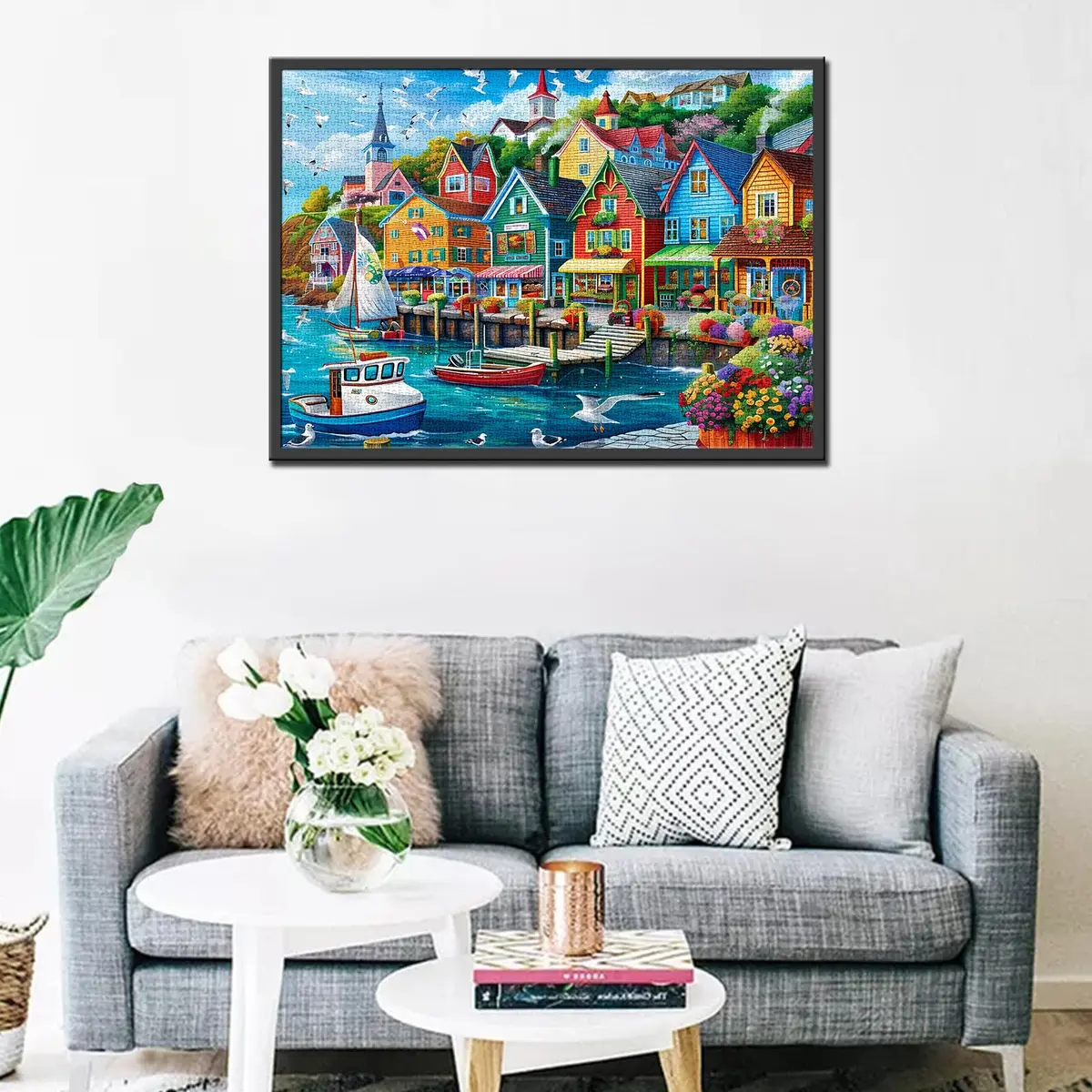 Tucocoo Colorful Seaside Town Jigsaw Puzzles 1000 Pieces for Adults 70cm x 50cm | Educational Art Puzzles for Game Nights - view 4
