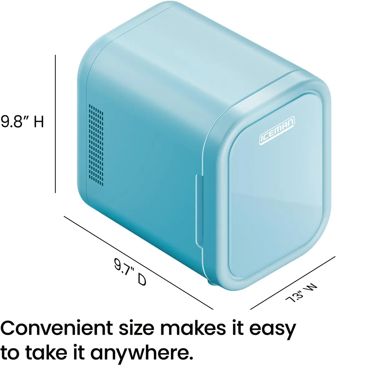 Iceman Portable Mini Fridge 4L | Fits 6 x 12 oz Cans, Cooler & Heater, Car & Office Use - view 9