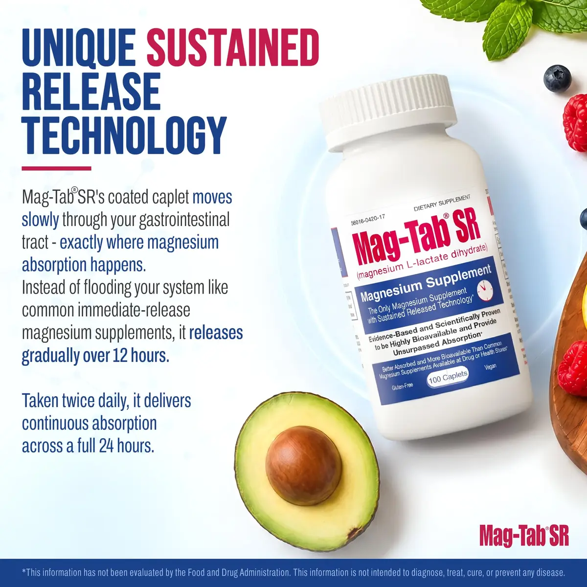 MAG-TAB SR Extended Release Magnesium Lactate 60 Count | Supports Sleep & Muscle Health - view 5