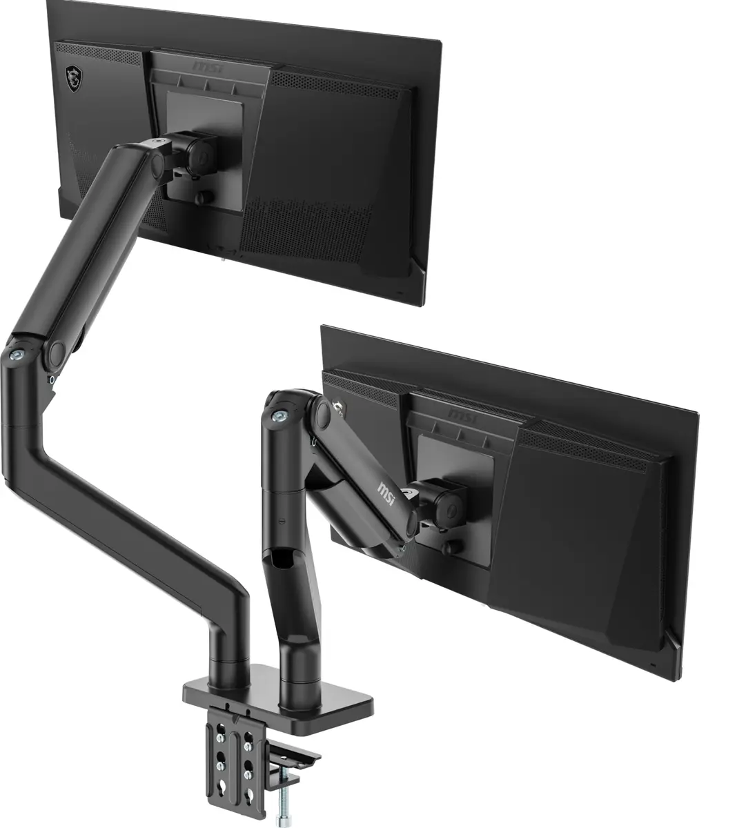 MSI MAG MT201D Dual Monitor Stand Arms Support 17-45" | Heavy Duty, VESA Compatible, Adjustable, 44 lbs per Screen - main product image