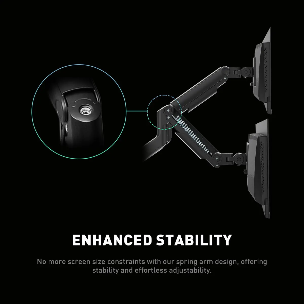 MSI MAG MT201D Dual Monitor Stand Arms Support 17-45" | Heavy Duty, VESA Compatible, Adjustable, 44 lbs per Screen - view 5