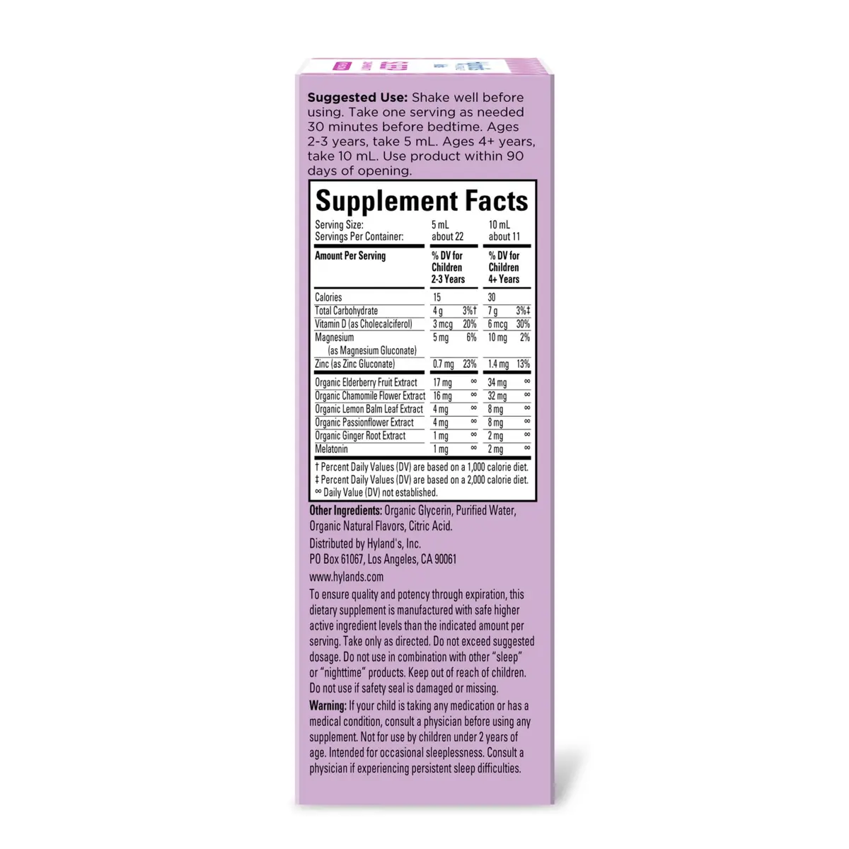 Hyland's Kids Melatonin Sleep + Immune Support, Sugar-Free, 4oz | Supports Sleep & Immunity for Ages 2+ - view 5