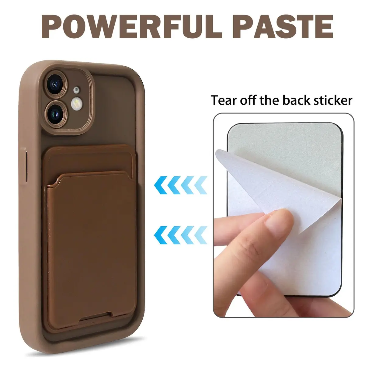 Lovmooful for iPhone 12 Case Brown | Stylish Card Holder & Medium Protection - view 4