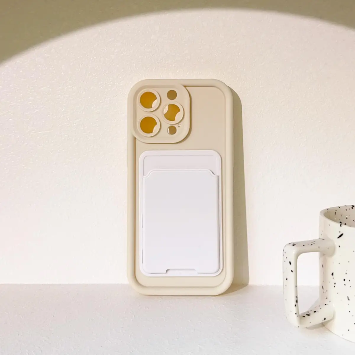Lovmooful for iPhone 12 Pro Max Case White | Stylish Card Holder & Medium Protection - view 6
