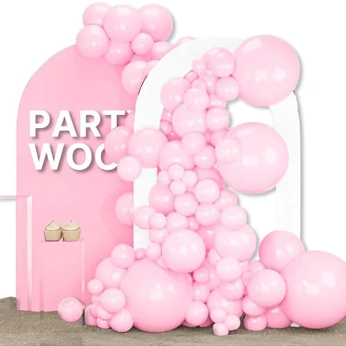 PartyWoo Baby Pink Balloons 20pcs 18 Inch Pastel Latex Helium Balloons - main product image