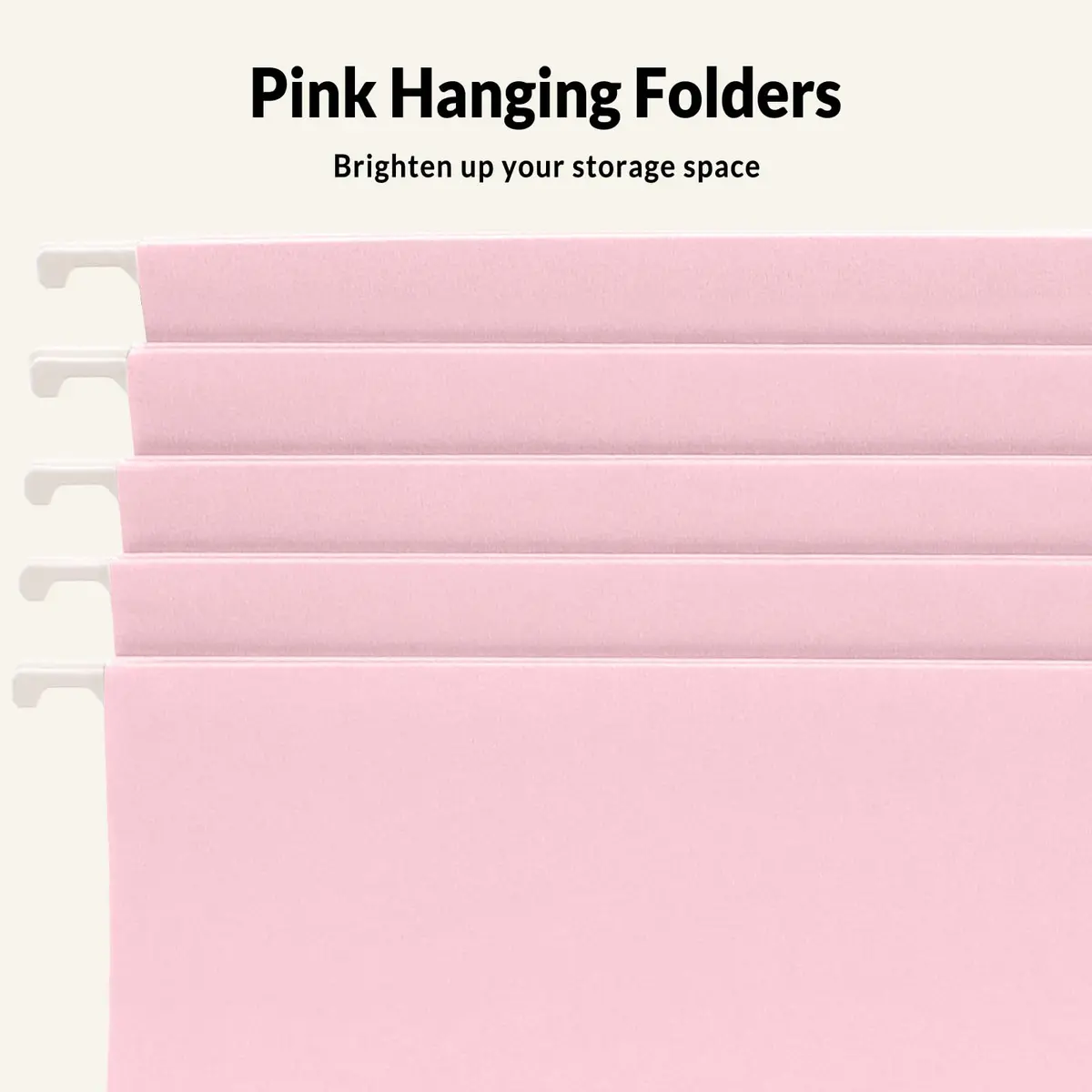 SUNEE Legal Size Hanging File Folders 9.2"x14.8" Pink 25 Pack 1/5-Cut Tabs | Stay Organized for Home and Office - view 5