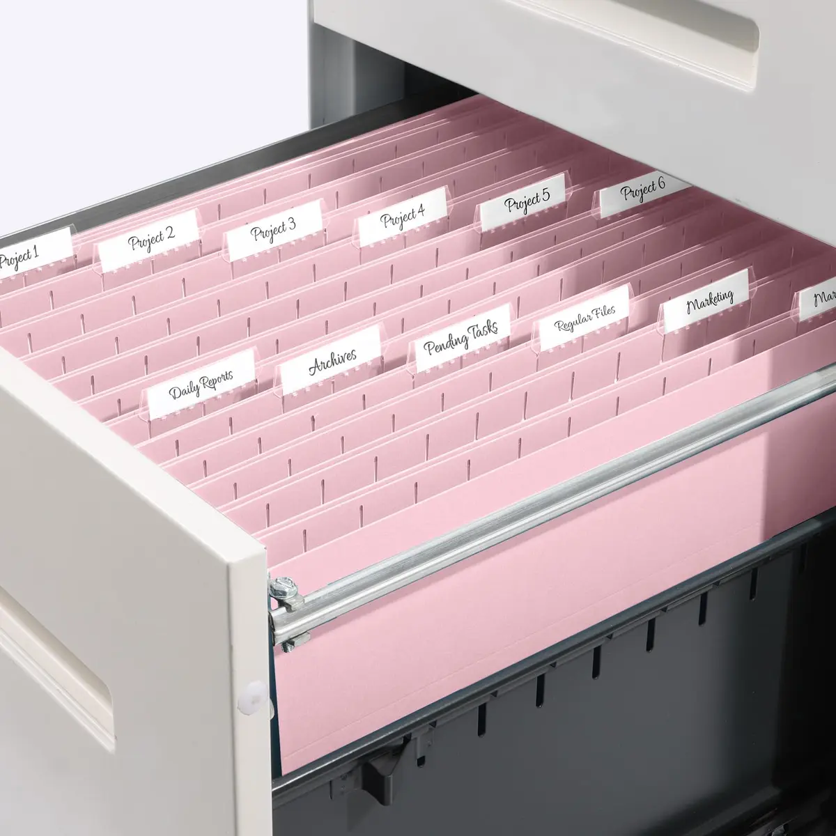 SUNEE Legal Size Hanging File Folders 9.2"x14.8" Pink 25 Pack 1/5-Cut Tabs | Stay Organized for Home and Office - view 8